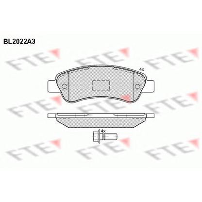 Photo Kit de plaquettes de frein, frein à disque FTE BL2022A3