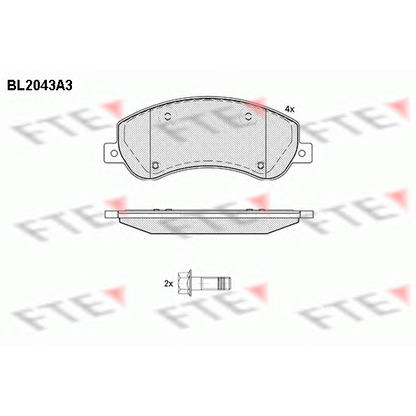 Photo Kit de plaquettes de frein, frein à disque FTE BL2043A3