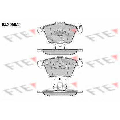 Foto Bremsbelagsatz, Scheibenbremse FTE BL2050A1