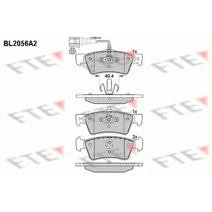 Фото Комплект тормозных колодок, дисковый тормоз FTE BL2056A2