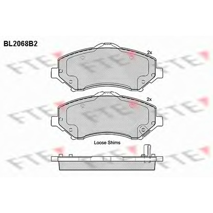 Photo Brake Pad Set, disc brake FTE BL2068B2