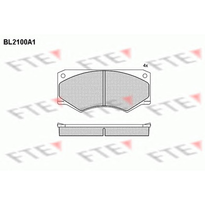 Photo Kit de plaquettes de frein, frein à disque FTE BL2100A1