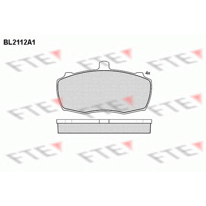 Photo Brake Pad Set, disc brake FTE BL2112A1