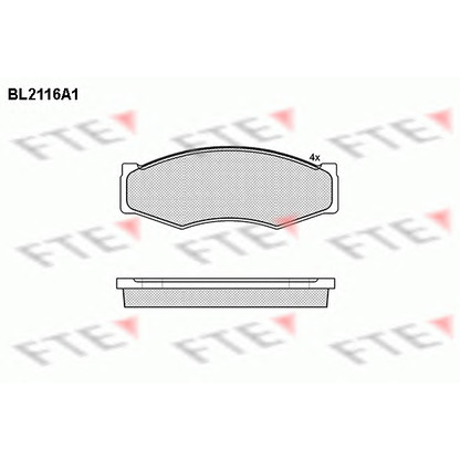 Фото Комплект тормозных колодок, дисковый тормоз FTE BL2116A1