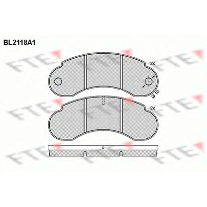 Photo Kit de plaquettes de frein, frein à disque FTE BL2118A1