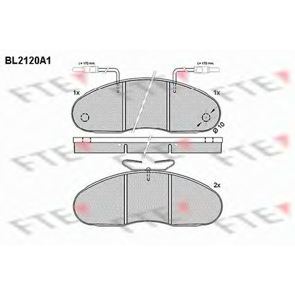 Photo Brake Pad Set, disc brake FTE BL2120A1