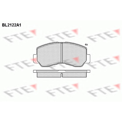 Zdjęcie Zestaw klocków hamulcowych, hamulce tarczowe FTE BL2122A1