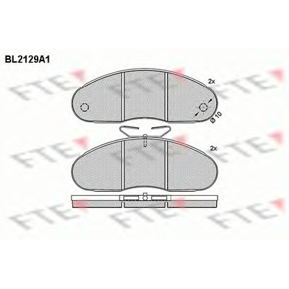 Фото Комплект тормозных колодок, дисковый тормоз FTE BL2129A1