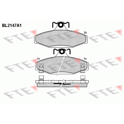 Photo Kit de plaquettes de frein, frein à disque FTE BL2147A1