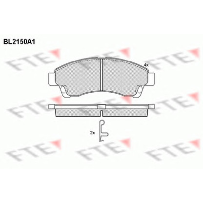 Photo Kit de plaquettes de frein, frein à disque FTE BL2150A1