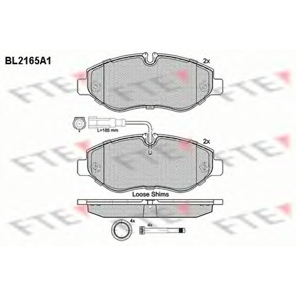 Photo Kit de plaquettes de frein, frein à disque FTE BL2165A1
