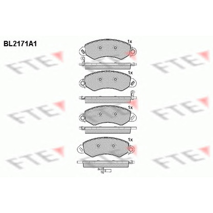 Photo Brake Pad Set, disc brake FTE BL2171A1