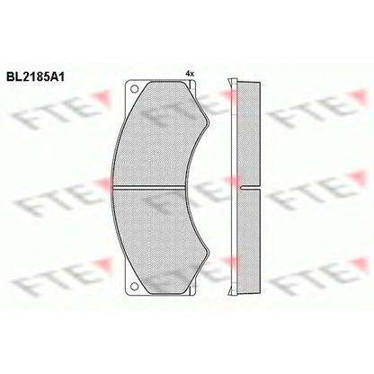 Фото Комплект тормозных колодок, дисковый тормоз FTE BL2185A1