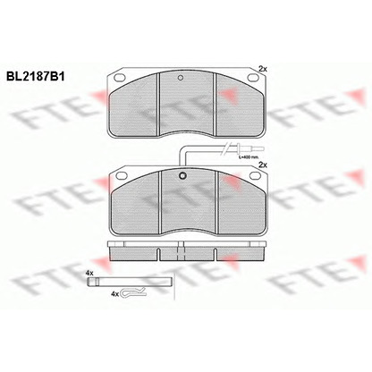 Photo Brake Pad Set, disc brake FTE BL2187B1