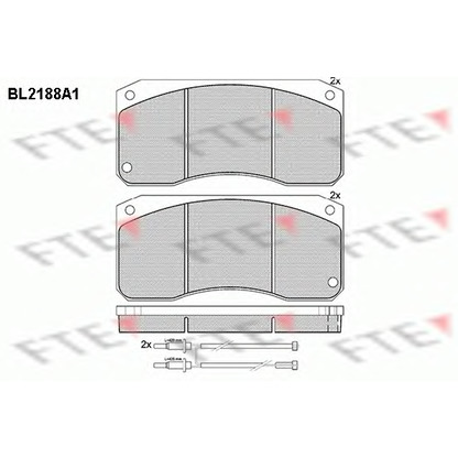 Photo Kit de plaquettes de frein, frein à disque FTE BL2188A1