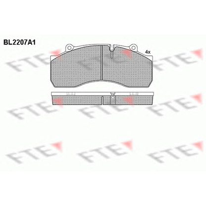 Photo Brake Pad Set, disc brake FTE BL2207A1