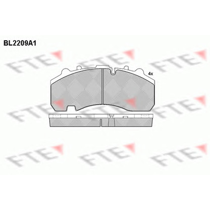Photo Kit de plaquettes de frein, frein à disque FTE BL2209A1
