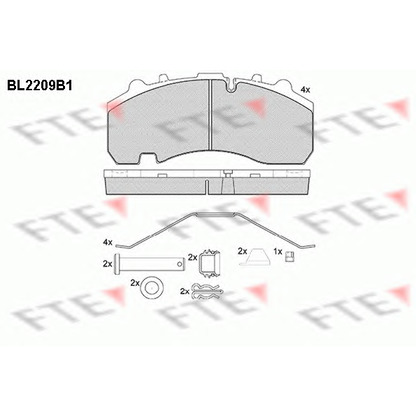 Photo Kit de plaquettes de frein, frein à disque FTE BL2209B1