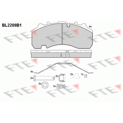 Foto Kit pastiglie freno, Freno a disco FTE BL2209B1