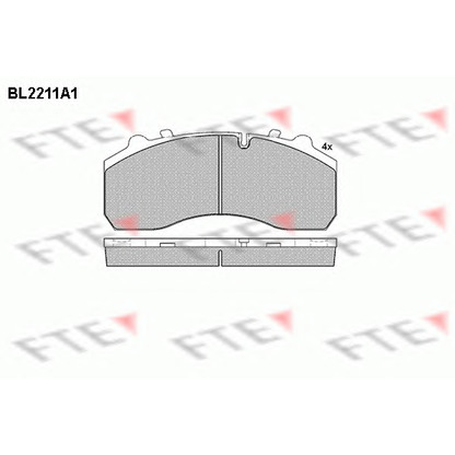 Foto Bremsbelagsatz, Scheibenbremse FTE BL2211A1