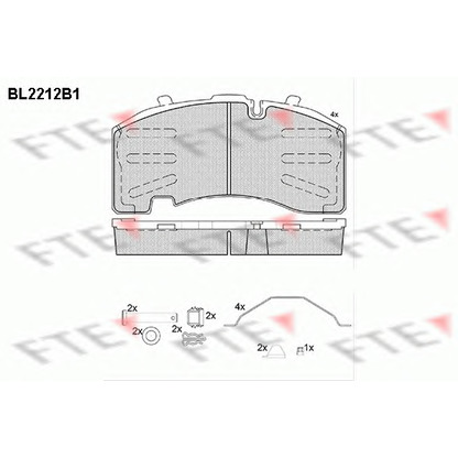 Photo Brake Pad Set, disc brake FTE BL2212B1
