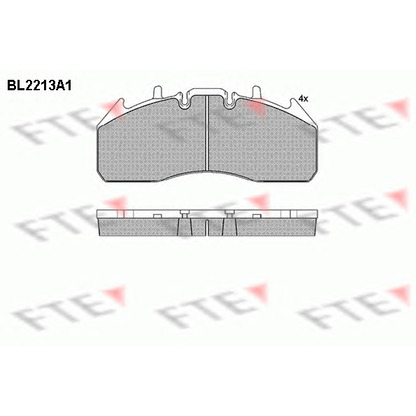 Photo Kit de plaquettes de frein, frein à disque FTE BL2213A1