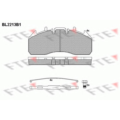 Photo Kit de plaquettes de frein, frein à disque FTE BL2213B1