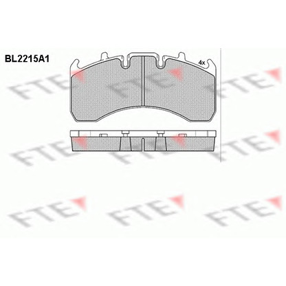 Photo Brake Pad Set, disc brake FTE BL2215A1