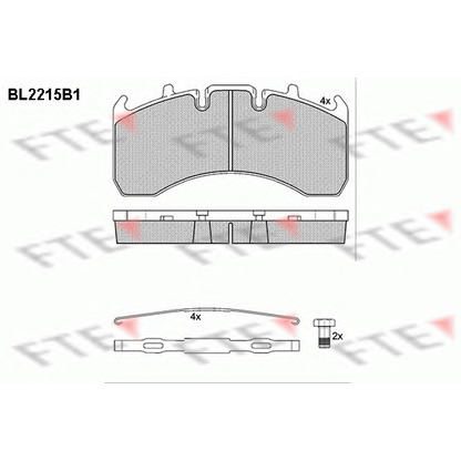 Foto Kit pastiglie freno, Freno a disco FTE BL2215B1