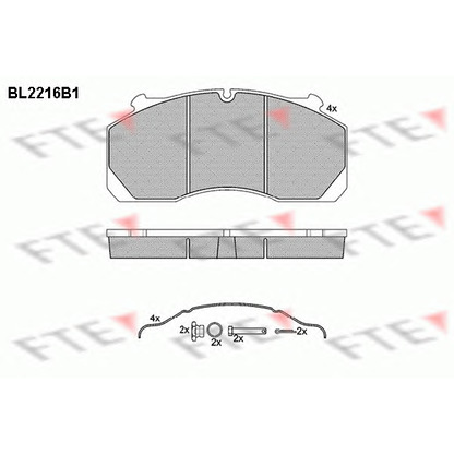 Photo Brake Pad Set, disc brake FTE BL2216B1