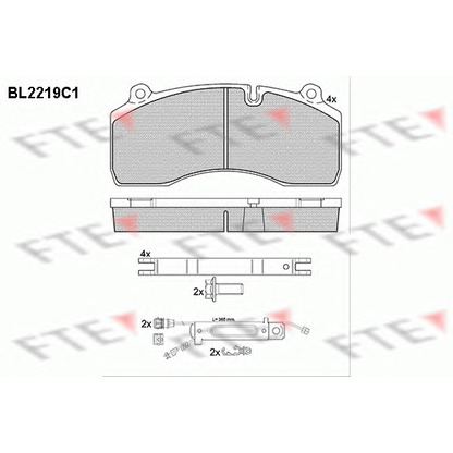 Фото Комплект тормозных колодок, дисковый тормоз FTE BL2219C1