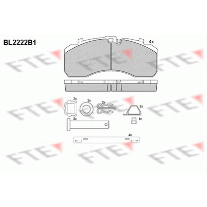 Photo Kit de plaquettes de frein, frein à disque FTE BL2222B1
