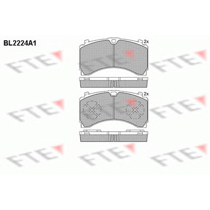 Photo Brake Pad Set, disc brake FTE BL2224A1