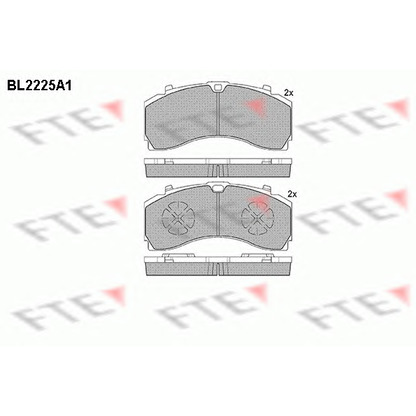 Фото Комплект тормозных колодок, дисковый тормоз FTE BL2225A1
