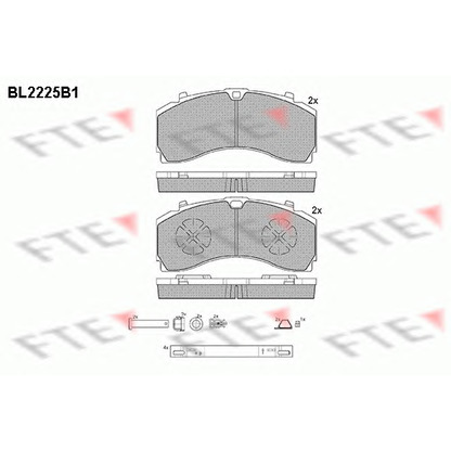 Foto Kit pastiglie freno, Freno a disco FTE BL2225B1