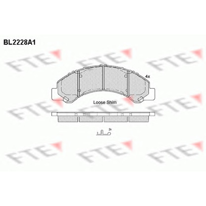 Photo Kit de plaquettes de frein, frein à disque FTE BL2228A1