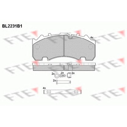 Photo Kit de plaquettes de frein, frein à disque FTE BL2231B1