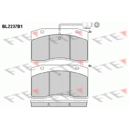 Photo Kit de plaquettes de frein, frein à disque FTE BL2237B1