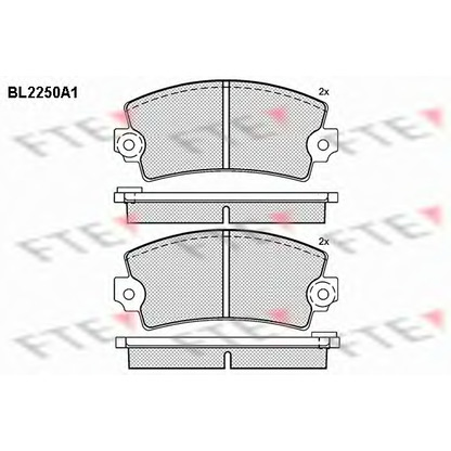 Фото Комплект тормозных колодок, дисковый тормоз FTE BL2250A1