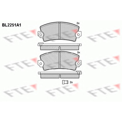Zdjęcie Zestaw klocków hamulcowych, hamulce tarczowe FTE BL2251A1