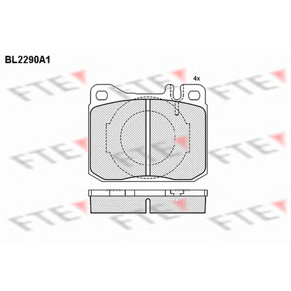 Zdjęcie Zestaw klocków hamulcowych, hamulce tarczowe FTE BL2290A1