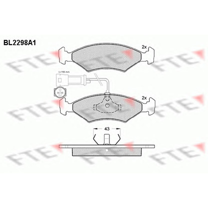 Zdjęcie Zestaw klocków hamulcowych, hamulce tarczowe FTE BL2298A1
