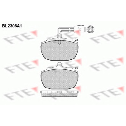 Фото Комплект тормозных колодок, дисковый тормоз FTE BL2306A1