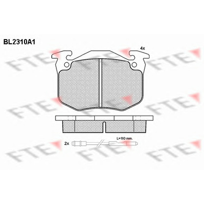 Photo Kit de plaquettes de frein, frein à disque FTE BL2310A1