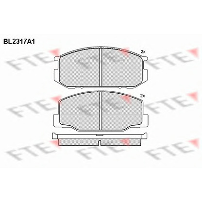 Photo Kit de plaquettes de frein, frein à disque FTE BL2317A1