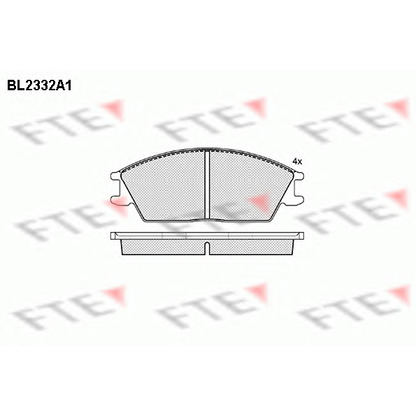 Фото Комплект тормозных колодок, дисковый тормоз FTE BL2332A1