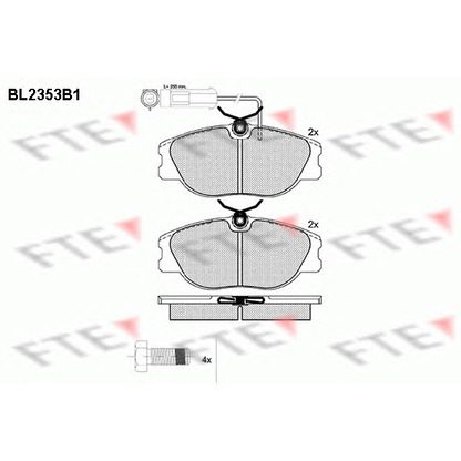 Foto Bremsbelagsatz, Scheibenbremse FTE BL2353B1