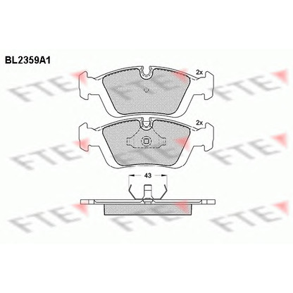 Photo Brake Pad Set, disc brake FTE BL2359A1