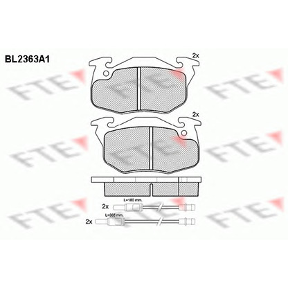 Zdjęcie Zestaw klocków hamulcowych, hamulce tarczowe FTE BL2363A1