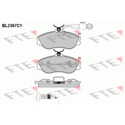 Foto Bremsbelagsatz, Scheibenbremse FTE BL2367C1